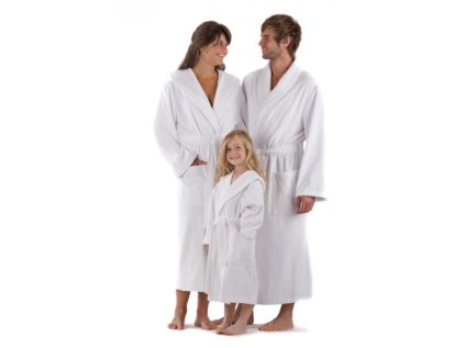 Unisex župan se šálou či kapucí